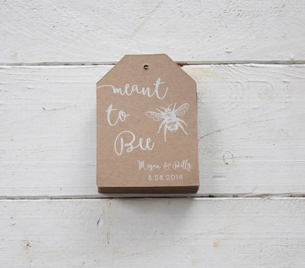 Meant to Bee Wedding Favor Tag (set of 12)