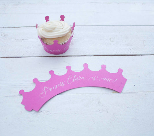 Crown Personalized Custom Cupcake Wrappers (set of 12)