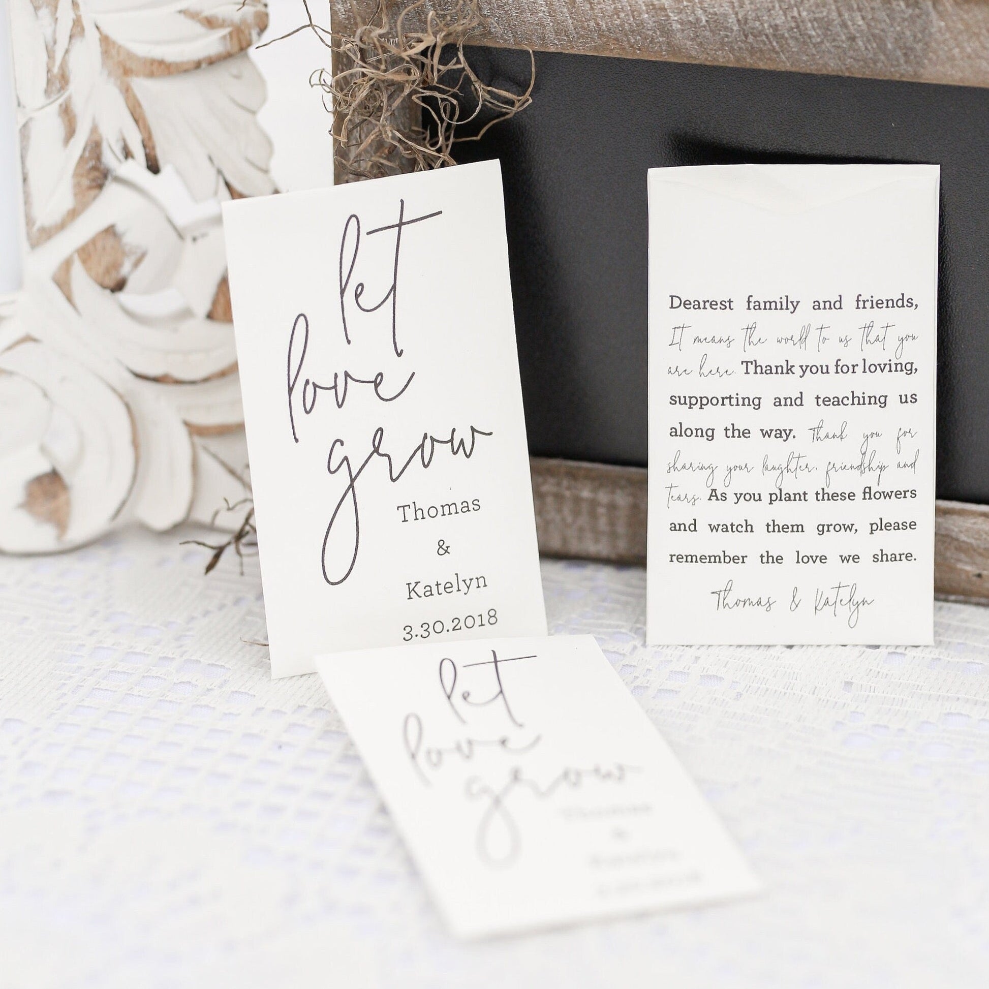 plant seeds for wedding favors Let Love Grow Custom Seed Packet Wedding Favors (Set of 10) – Megmichelle