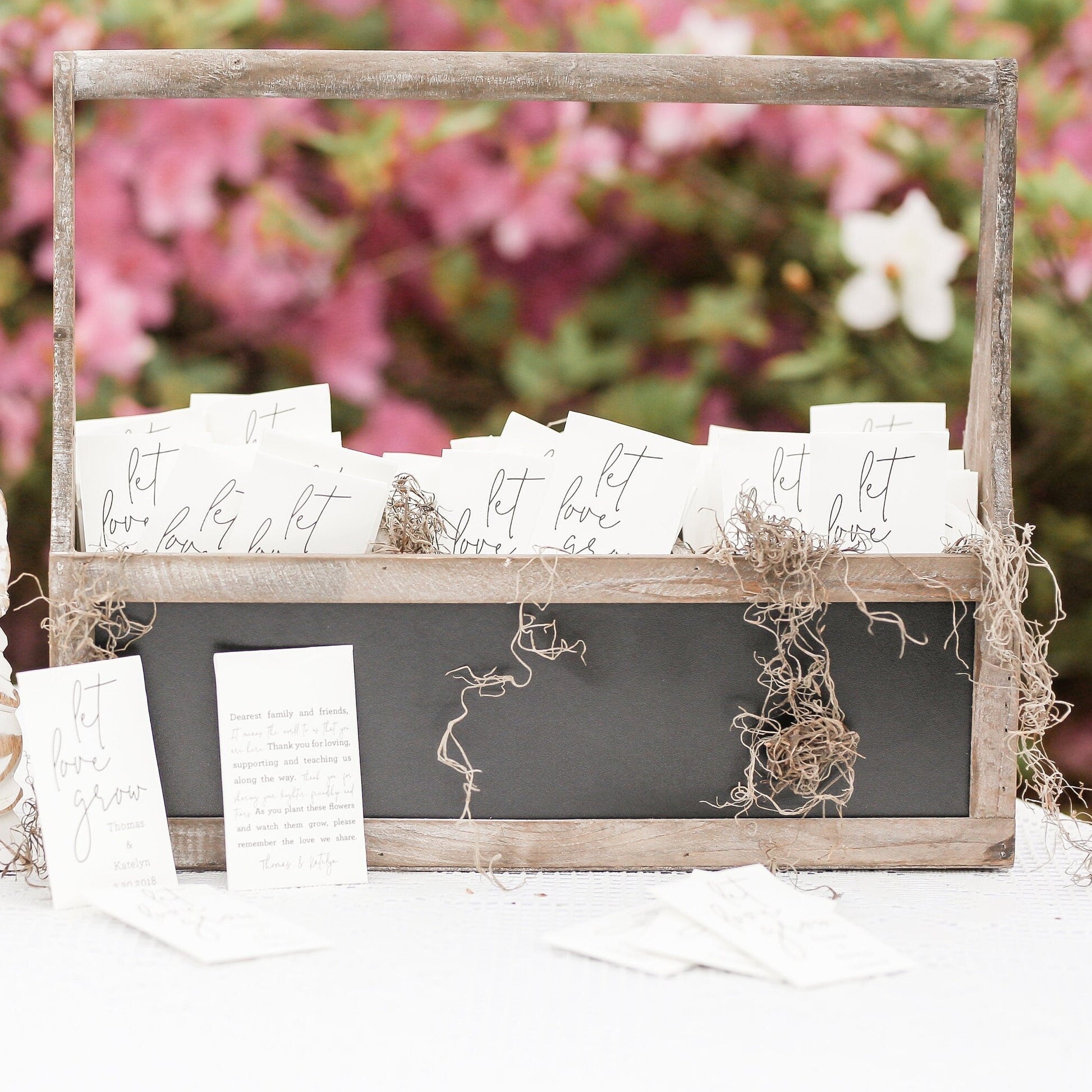 flower seeds as wedding favors Let Love Grow Custom Seed Packet Wedding Favors (Set of 10)